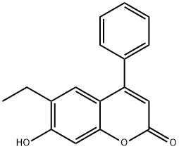 6-乙基-7-羟基-4-苯基-香豆素 结构式