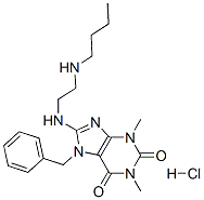 7-benzyl-8-(2-butylaminoethylamino)-1,3-dimethyl-purine-2,6-dione hydr ochloride 结构式