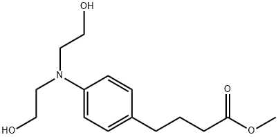 4-[双(2-羟乙基)氨基]苯丁酸甲酯 结构式