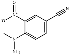 4-(1-甲基肼基)-3-硝基苯甲腈 结构式