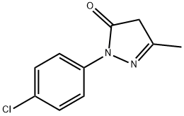 1-(4-氯苯基)-3-甲基-2-吡唑啉-5-酮 结构式