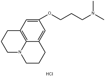 1-Propanamine, N,N-dimethyl-3-((2,3,6,7-tetrahydro-1H,5H-benzo(ij)quin olizin-9-yl)oxy)-, dihydrochloride 结构式