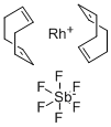 双(1,5-环辛二烯)铑(I)六氟化锑盐 结构式