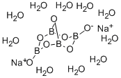 Sodium tetraborate decahydrate 结构式