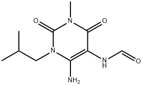 4-Amino-5-formylamino-3-isobutyl-1-methylpyrimidine-2,6-dione 结构式