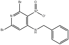 4-Pyridinamine, 2,6-dibromo-3-nitro-N-(phenylmethyl)- 结构式