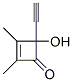 2-Cyclobuten-1-one, 4-ethynyl-4-hydroxy-2,3-dimethyl- (9CI) 结构式