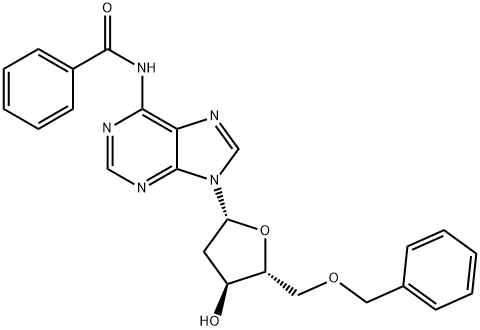 6-N-benzoyl-5'-O-benzyl-2'-deoxyadenosine 结构式