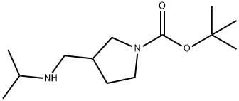 叔-丁基3-((异丙基氨基)甲基)吡咯烷-1-甲酸叔丁酯 结构式