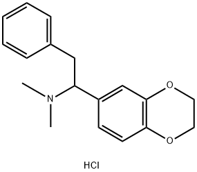 1,4-Benzodioxin-6-methanamine, 2,3-dihydro-N,N-dimethyl-alpha-(phenylm ethyl)-, hydrochloride 结构式