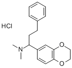 1,4-Benzodioxin-6-methanamine, 2,3-dihydro-N,N-dimethyl-alpha-(2-pheny lethyl)-, hydrochloride 结构式