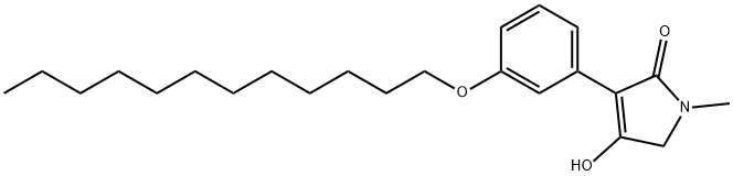 2H-Pyrrol-2-one, 1,5-dihydro-3-(3-(dodecyloxy)phenyl)-4-hydroxy-1-meth yl- 结构式