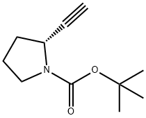 (2R)-2-乙炔-1-吡咯烷羧酸-1,1-二甲基乙酯 结构式
