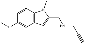 2-(N-(2-propynyl)aminomethyl)-1-methyl-5-methoxyindole 结构式