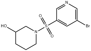 1-(5-broMopyridin-3-ylsulfonyl)piperidin-3-ol 结构式