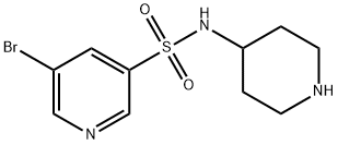 5-broMo-N-(piperidin-4-yl)pyridine-3-sulfonaMide 结构式