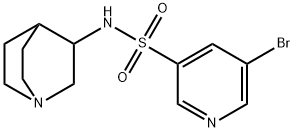 5-broMo-N-(quinuclidin-3-yl)pyridine-3-sulfonaMide 结构式