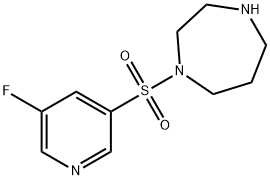 1-(5-fluoropyridin-3-ylsulfonyl)-1,4-diazepane 结构式