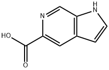 1H-吡咯并[2,3-C]吡啶-5-羧酸 结构式
