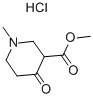1-甲基-4-哌啶酮-3-羧酸甲酯盐酸盐 结构式