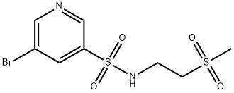 5-broMo-N-(2-(Methylsulfonyl)ethyl)pyridine-3-sulfonaMide 结构式