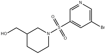 (1-(5-broMopyridin-3-ylsulfonyl)piperidin-3-yl)Methanol 结构式