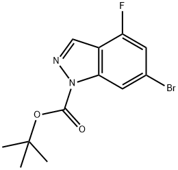 1-BOC-4-氟-6-溴-1H-吲唑 结构式