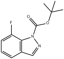 1-BOC-7-氟-1H-吲唑 结构式