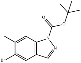 1-Boc-5-broMo-6-Methyl-1H-indazole 结构式