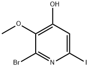 2-溴-6-碘-3-甲氧基吡啶-4-醇 结构式