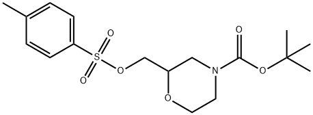 N-BOC-2-(甲苯磺酰氧基甲基)吗啉 结构式