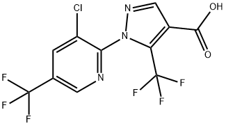 1-[3-氯-5-(三氟甲基)吡啶-2-基]-5-(三氟甲基)-1H-吡唑-4-羧酸 结构式