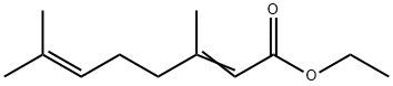 (E)-3,7-二甲基-2,6-辛二烯酸乙酯 结构式