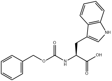 苯甲氧羰基-DL-色氨酸 结构式