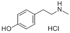 4-[2-(甲基氨基)乙基]苯酚盐酸盐 结构式