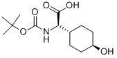 (R)-2-(叔丁氧羰基氨基)-2-((1R,4R)-4-羟基环己基)乙酸 结构式