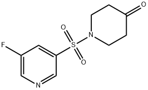 1-(5-fluoropyridin-3-ylsulfonyl)piperidin-4-one 结构式