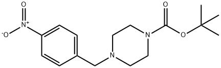 4-(4-硝基苯)哌嗪-1-羧酸叔丁酯 结构式