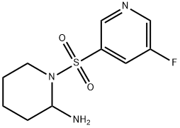 1-(5-fluoropyridin-3-ylsulfonyl)piperidin-2-aMine 结构式
