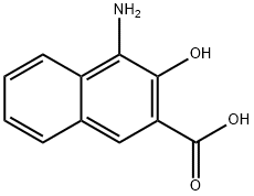 4-氨基-3-羟基-2-萘羧酸 结构式