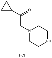 1-CYCLOPROPYL-2-(PIPERAZIN-1-YL)ETHAN-1-ONE DIHYDROCHLORIDE 结构式