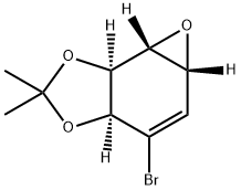 [3AS-(3AΑ,5AΒ,6AΒ,6BΑ)]-4-溴-3A,5A,6A,6B-四氢-2,2-二甲基环氧乙烷并[E]-1,3-苯并二茂 结构式
