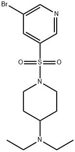 1-(5-broMopyridin-3-ylsulfonyl)-N,N-diethylpiperidin-4-aMine 结构式