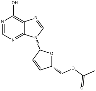 5-乙酰-2',3'-双脱氧双脱氢肌苷 结构式