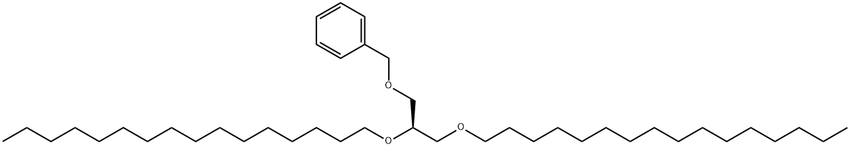 [R,(-)]-3-O-Benzyl-1-O,2-O-dihexadecyl-L-glycerol 结构式