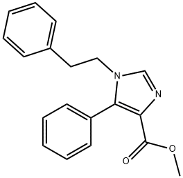 1-苯乙基-5-苯基咪唑-4-羧酸甲酯 结构式