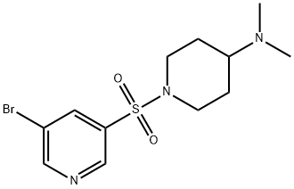 1-(5-broMopyridin-3-ylsulfonyl)-N,N-diMethylpiperidin-4-aMine 结构式