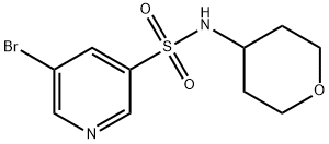 5-broMo-N-(tetrahydro-2H-pyran-4-yl)pyridine-3-sulfonaMide 结构式