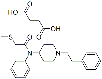 but-2-enedioic acid, 2-methylsulfanyl-N-(1-phenethyl-4-piperidyl)-N-ph enyl-acetamide 结构式