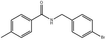 N-(4-溴苄基)-4-甲基苯甲酰胺 结构式